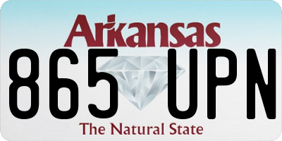 AR license plate 865UPN
