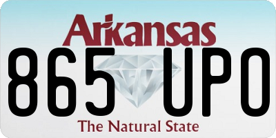 AR license plate 865UPO