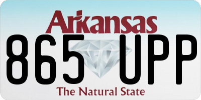 AR license plate 865UPP