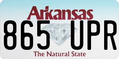 AR license plate 865UPR