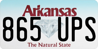 AR license plate 865UPS