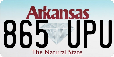 AR license plate 865UPU