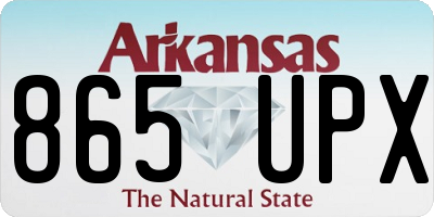 AR license plate 865UPX