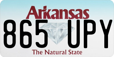 AR license plate 865UPY