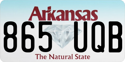 AR license plate 865UQB