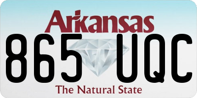 AR license plate 865UQC