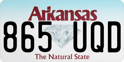 AR license plate 865UQD