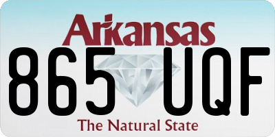 AR license plate 865UQF