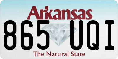 AR license plate 865UQI