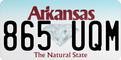 AR license plate 865UQM