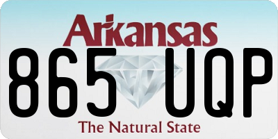 AR license plate 865UQP