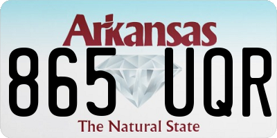 AR license plate 865UQR