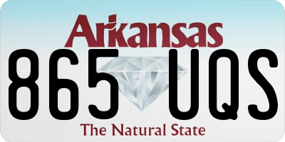 AR license plate 865UQS