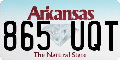 AR license plate 865UQT