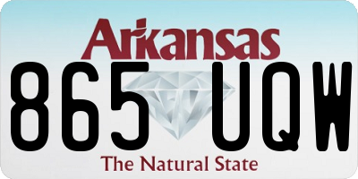 AR license plate 865UQW