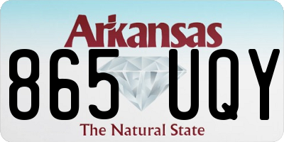 AR license plate 865UQY