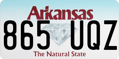 AR license plate 865UQZ