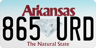 AR license plate 865URD