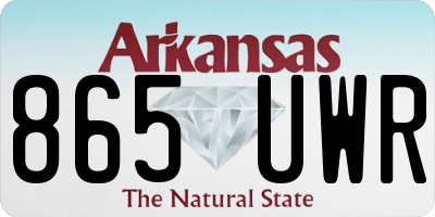 AR license plate 865UWR