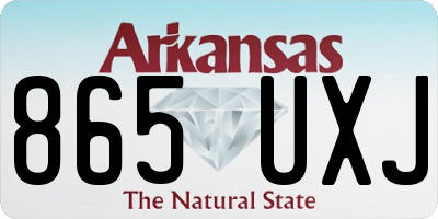 AR license plate 865UXJ