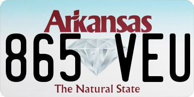 AR license plate 865VEU