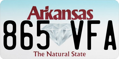 AR license plate 865VFA