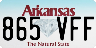 AR license plate 865VFF