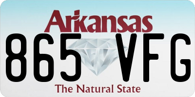 AR license plate 865VFG
