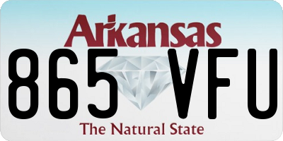 AR license plate 865VFU