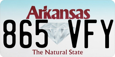 AR license plate 865VFY