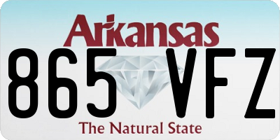 AR license plate 865VFZ