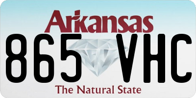 AR license plate 865VHC