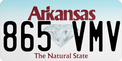 AR license plate 865VMV