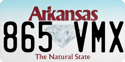 AR license plate 865VMX
