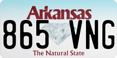 AR license plate 865VNG