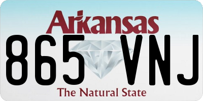 AR license plate 865VNJ