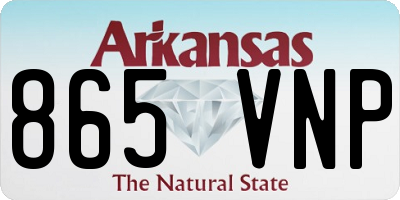 AR license plate 865VNP