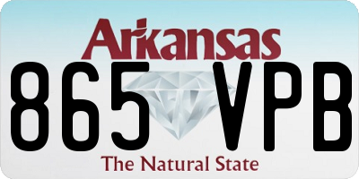 AR license plate 865VPB