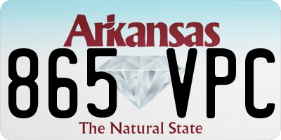AR license plate 865VPC