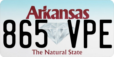 AR license plate 865VPE