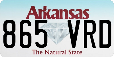 AR license plate 865VRD