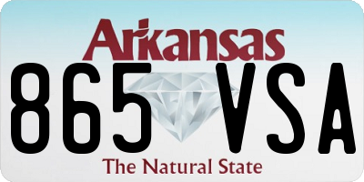 AR license plate 865VSA