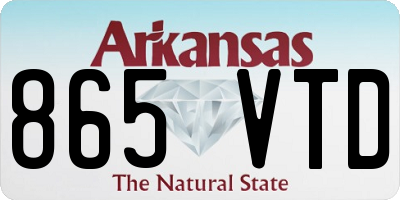 AR license plate 865VTD