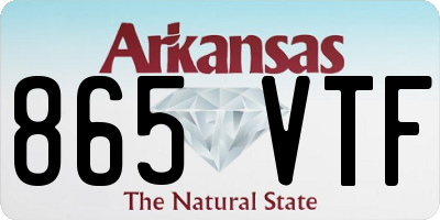 AR license plate 865VTF