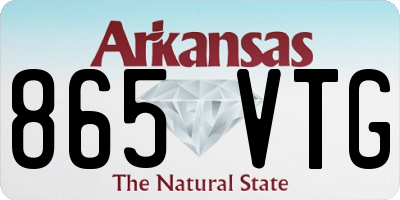 AR license plate 865VTG