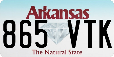 AR license plate 865VTK