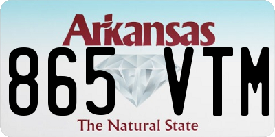 AR license plate 865VTM