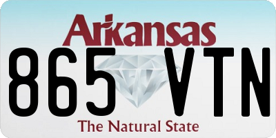 AR license plate 865VTN