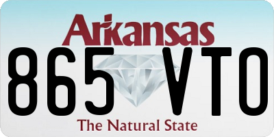 AR license plate 865VTO