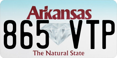 AR license plate 865VTP